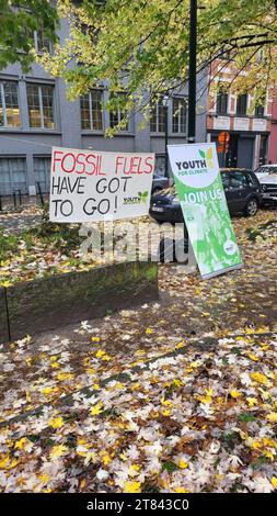 Brussels, Belgium. 18th Nov, 2023. the Youth for Climate protest, in Brussels, on Saturday 18 November 2023. BELGA PHOTO FLORENCE BONKAIN Credit: Belga News Agency/Alamy Live News Stock Photo