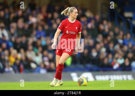 18th November 2023; Stamford Bridge, London, England: Womens Super League Football, Chelsea versus Liverpool; Gemma Bonner of Liverpool Stock Photo