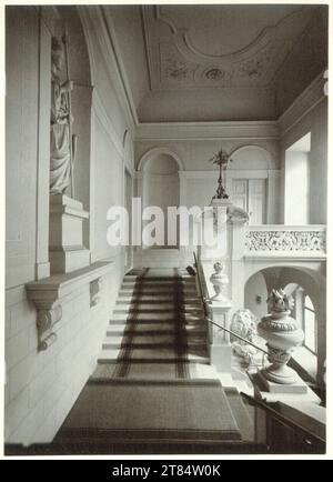 Anonym Ministerial staircase (Löwenstiegen in the Bohemian Court Chancellery in Vienna). Platinotype, on the box box Stock Photo