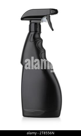 Spray bottle isolate on white background. Black bottle spray bottle. With clipping path Stock Photo