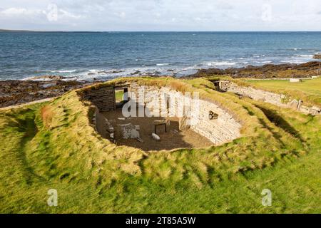 Knap of Howar on the island of Papa Westray in Orkney, Scotland, a Neolithic farmstead Stock Photo