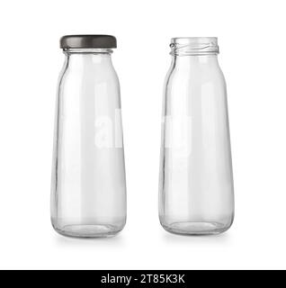 Glass jars or bottles  isolated on white background Stock Photo