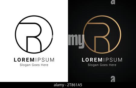 Luxury Initial RO or OR Monogram Text Letter Logo Design Stock Vector