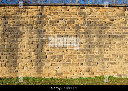 Walls of the Jackson Historic Prison, opened in 1839, in Jackson, Michigan. Stock Photo