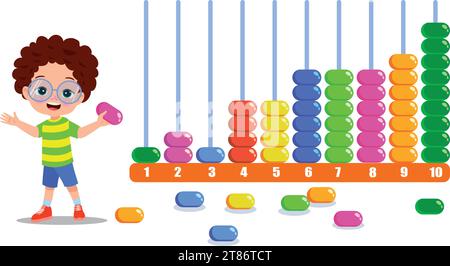 Abacus Toy For Kids Education Stock Vector