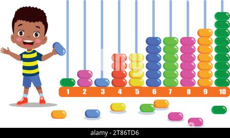 Abacus Toy For Kids Education Stock Vector