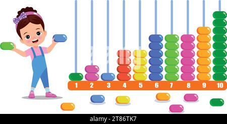 Abacus Toy For Kids Education Stock Vector