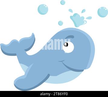 Cute dolphins in various poses cartoon illustration Stock Vector