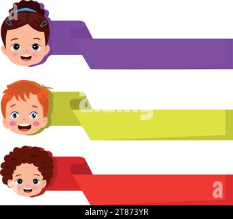 Name Tags For Cartoon School Children Stock Vector Image & Art - Alamy