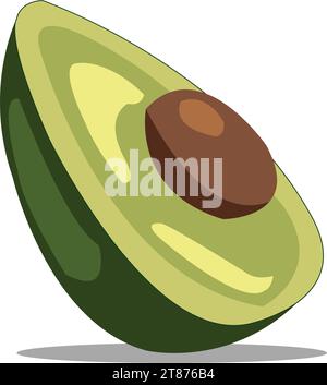 Avocado Flat Design Fruit Icon Stock Vector
