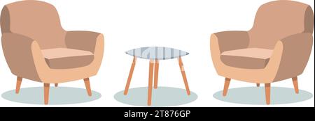 Home armchair vector outline set icon Stock Vector