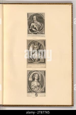 Pieter de Jode II (Engraver) Portraits. Copper engraving print 1626-1674 , 1626/1674 Stock Photo