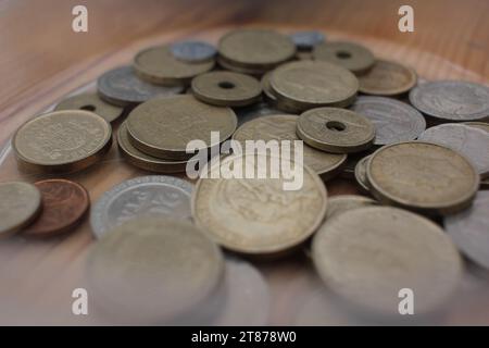 some of the old coins in my collection Stock Photo
