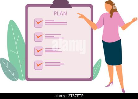 Management concept. Successful business project planning, development and scheduling Stock Vector