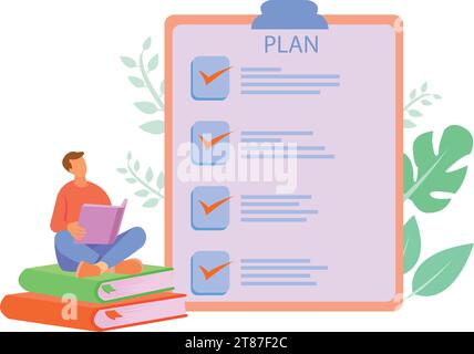Management concept. Successful business project planning, development and scheduling Stock Vector