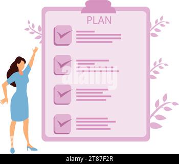 Management concept. Successful business project planning, development and scheduling Stock Vector