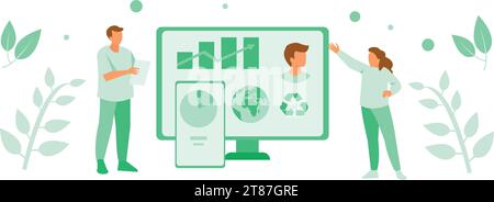 Trash Recycling Flat Set Pro Vector Stock Vector