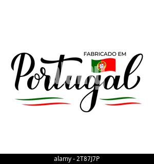Made in Portugal handwritten label. Quality mark icon. Calligraphy hand ...