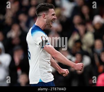 LONDON, ENGLAND - November 17: Declan Rice of England of England during the UEFA EURO 2024 European qualifier match between England and Malta at Wembl Stock Photo