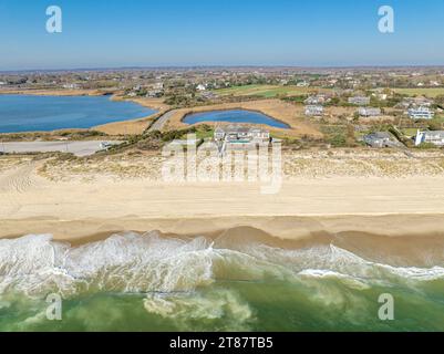 aerial view of 1145 sagg main and vicinity Stock Photo