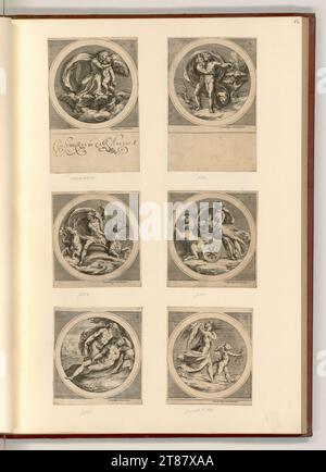 Cherubino Alberti (Engraver) Mythological representations (round images). Copper engraving, etching 1573-1615 , 1573/1615 Stock Photo