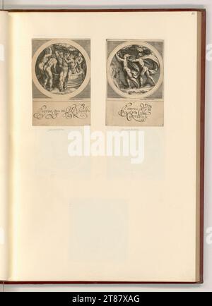 Cherubino Alberti (Engraver) Mythological representations (round images). Copper engraving, etching 1573-1615 , 1573/1615 Stock Photo