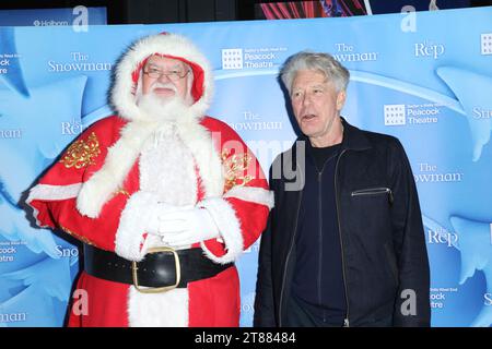 London, UK. 18th Nov 2023. Adam Clayton attends The Snowman VIP opening at Peacock Theatre in London. Iconic family show The Snowman returns to Peacock Theatre for its 26th run in the Sadler's Wells' Home of entertainment in the West End from Saturday 18 November - Saturday 30 December. Birmingham Rep's magical stage adaptation of the much-loved picture book by Raymond Briggs CBE and the animated film directed by Dianne Jackson continues to enchant audiences of all ages. Credit: John Davies/Alamy Live News Stock Photo