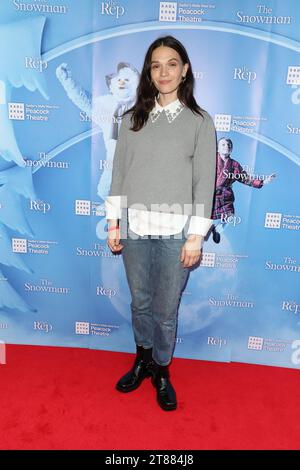 London, UK. 18th Nov 2023. Anna Brewster attends The Snowman VIP opening at Peacock Theatre in London. Iconic family show The Snowman returns to Peacock Theatre for its 26th run in the Sadler's Wells' Home of entertainment in the West End from Saturday 18 November - Saturday 30 December. Birmingham Rep's magical stage adaptation of the much-loved picture book by Raymond Briggs CBE and the animated film directed by Dianne Jackson continues to enchant audiences of all ages. Credit: John Davies/Alamy Live News Stock Photo