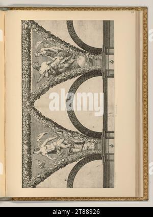 Cherubino Alberti (Engraver) Mythological representations, Villa Farnesina (gusset and archer). Copper engraving print 1570-1615 , 1570/1615 Stock Photo