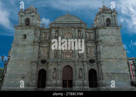 Ancient Cathedral of Oaxaca, Mexico Stock Photo