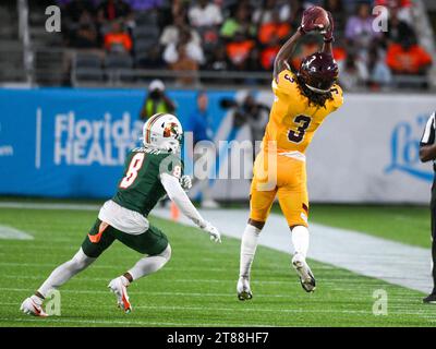 ORLANDO, FL - NOVEMBER 18: FAMU quarterback Jeremy Moussa (8) attempts ...