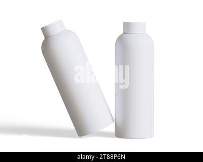 Bottle thumbler realistic render 3D illustration, mockup logo presentation realistic texture Stock Photo