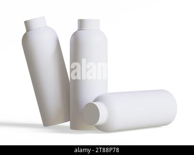 Bottle thumbler realistic render 3D illustration, mockup logo presentation realistic texture Stock Photo