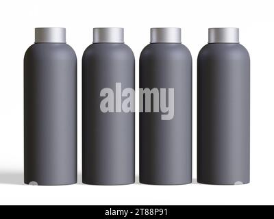 Bottle thumbler realistic render 3D illustration, mockup logo presentation realistic texture Stock Photo