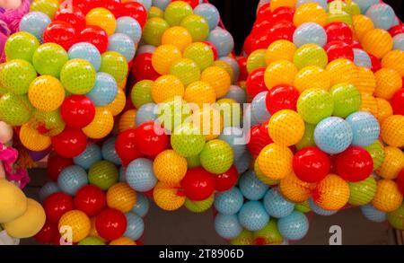 Rubber ball of various color as a background Stock Photo