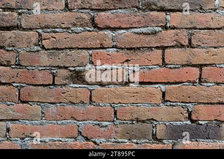 Background of old red brick wall Stock Photo