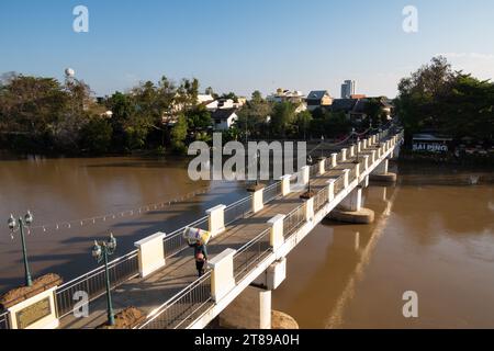 Chansom Memorial Bridge (Khua Kaek), Chiang Mai Stock Photo