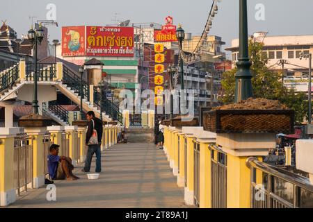 Chansom Memorial Bridge (Khua Kaek), Chiang Mai Stock Photo