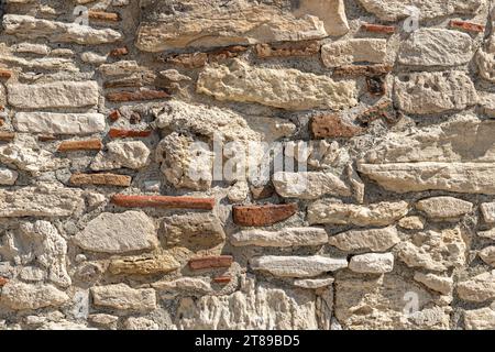 Wall in the ancient city of Kourion (Cyprus) Stock Photo