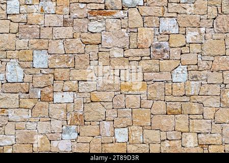 Ancient stone wall background. Limassol. Cyprus. Stock Photo