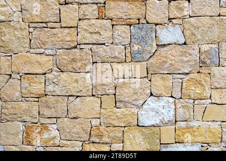 Ancient stone wall background. Limassol. Cyprus. Stock Photo
