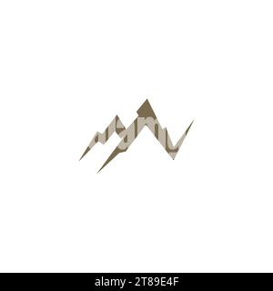 Mountain Combination Letter M Logo Stock Vector