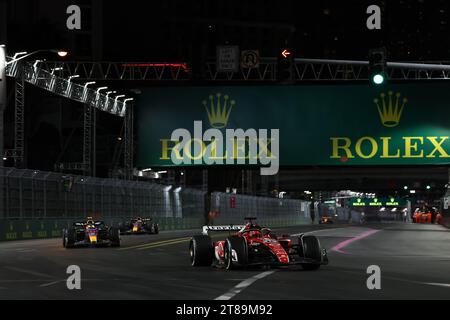 Las Vegas, USA. 18th Nov, 2023. Charles Leclerc (MON) Ferrari SF-23. Formula 1 World Championship, Rd 22, Las Vegas Grand Prix, Saturday 18th November 2023. Las Vegas Strip Circuit, Las Vegas, Nevada, USA. Credit: James Moy/Alamy Live News Stock Photo