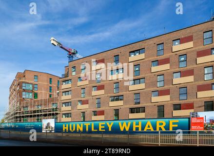 Modern apartments residential development, Huntley Wharf, Reading, Berkshire, England, UK Stock Photo