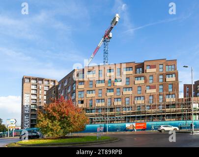 Modern apartments residential development, Huntley Wharf Biscuit Factory, Reading, Berkshire, England, UK Stock Photo