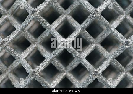 Openwork three-dimensional lattice, matrix, shallow depth of field, abstract modern technology concept background Stock Photo