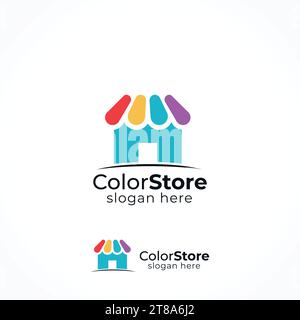Color store stationery shop logo Stock Vector Image & Art - Alamy