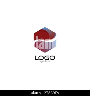 Hexagon Abstract Logo Symbol Stock Vector