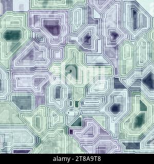 Seamless CircuitBoard texture. Seamless Hi-res (8000x8000) texture. Modern stylish abstract texture. Template for prints, textiles, wrapping, wallpape Stock Photo