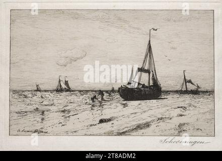 Scheveningen. Robert Swain Gifford (American, 1840–1905). Etching; Stock Photo